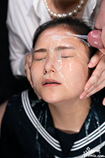 Miku Aida & An Hayase's Sticky Bukkake Facial