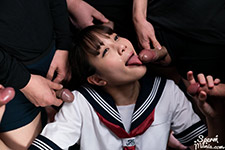 Aya Komatsu's Sticky Bukkake Facial